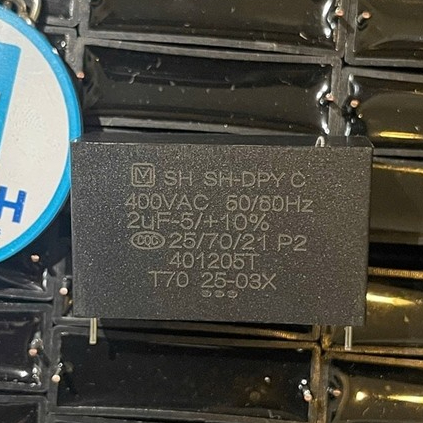 Linh kiện tụ chân kim 2uf 400V CBB61 tụ quạt tụ dàn nóng Panasonic chân vừa bo nóng daikin