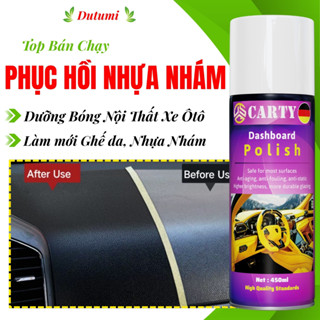 Phục Hồi Nhựa Nhám - Dưỡng Nhựa Nhám -  Xịt Bóng Ghế Da Xe, Taplo, Nội Thất Ôtô Xe Máy - CARTY