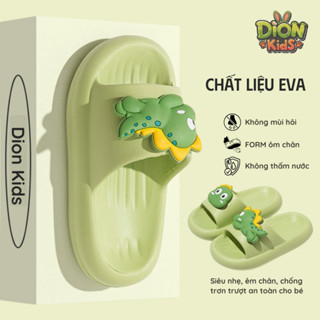 Dép lê khủng long cho bé trai, bé gái chất liệu EVA cao cấp, không mùi, êm ái, siêu nhẹ an toàn - Dion Kids