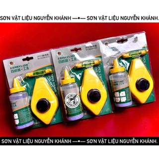 Búng mực Berry Lion – Bộ dây lấy dấu thẳng, kèm bình mực và thước thủy, tiện dụng cho thợ xây & mộc