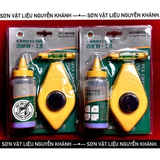 Búng mực Berry Lion – Bộ dây lấy dấu thẳng, kèm bình mực và thước thủy, tiện dụng cho thợ xây & mộc