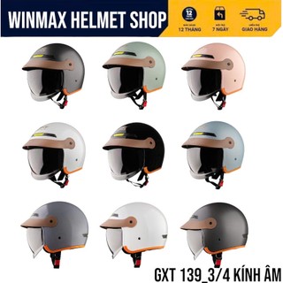 Mũ Bảo Hiểm GXT Helmet 3/4 Đâu GXT-139  Mũ BH Xe Máy Kính Âm Thương Hiệu GXT HELMET  BH 12 Tháng