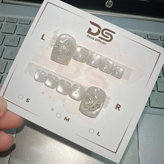  Móng giả cho chân mắt mèo nail box chân thiết kế GIÁ RẺ đẹp đơn giản thích hợp đi chơi tặng keo dán móng MC015 