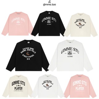 Áo Thun Gimme Tay Dài Form Boxy Cotton Xịn - BST BASIC - Premium Cotton 250gsm - GMTD5