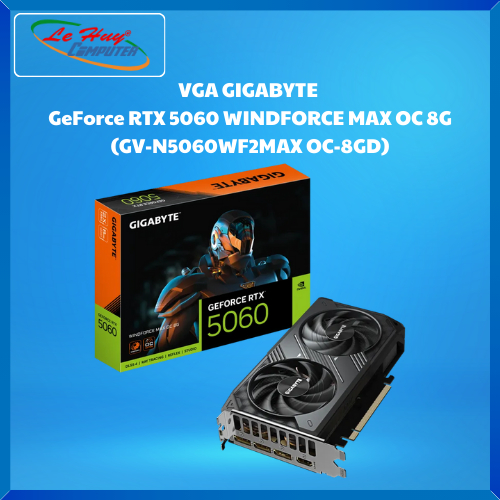 Card Màn Hình - VGA GIGABYTE  GeForce RTX 5060 WINDFORCE MAX OC 8G (GV-N5060WF2MAX OC-8GD) - Hàng Ch