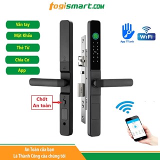 Khóa vân tay cửa nhôm Xingfa, App TTLock, chống nước, Cửa Lùa/Mở, Mã N1