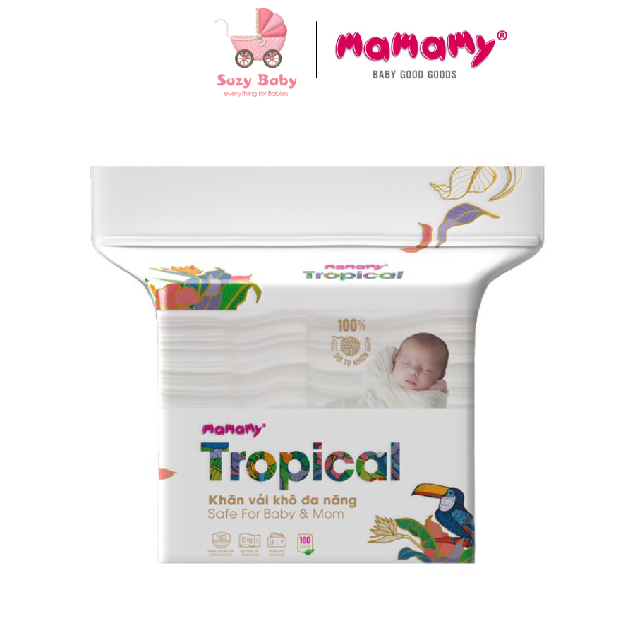 Khăn khô cao cấp Tropica Mamamy 160 tờ