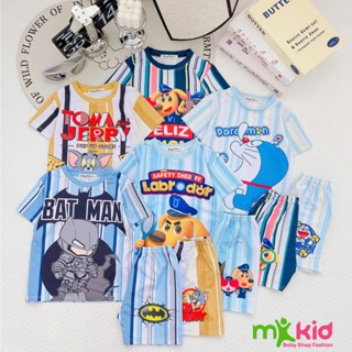   MKKIDSHOP  Bộ Cộc Tay Họa Tiết dễ thương Cho Bé Trai 7-27KG Cao Dưới 1m20 Dưới 6 Tuổi  Đồ Bộ Ngắn Tay Thun Lạnh in 3D 