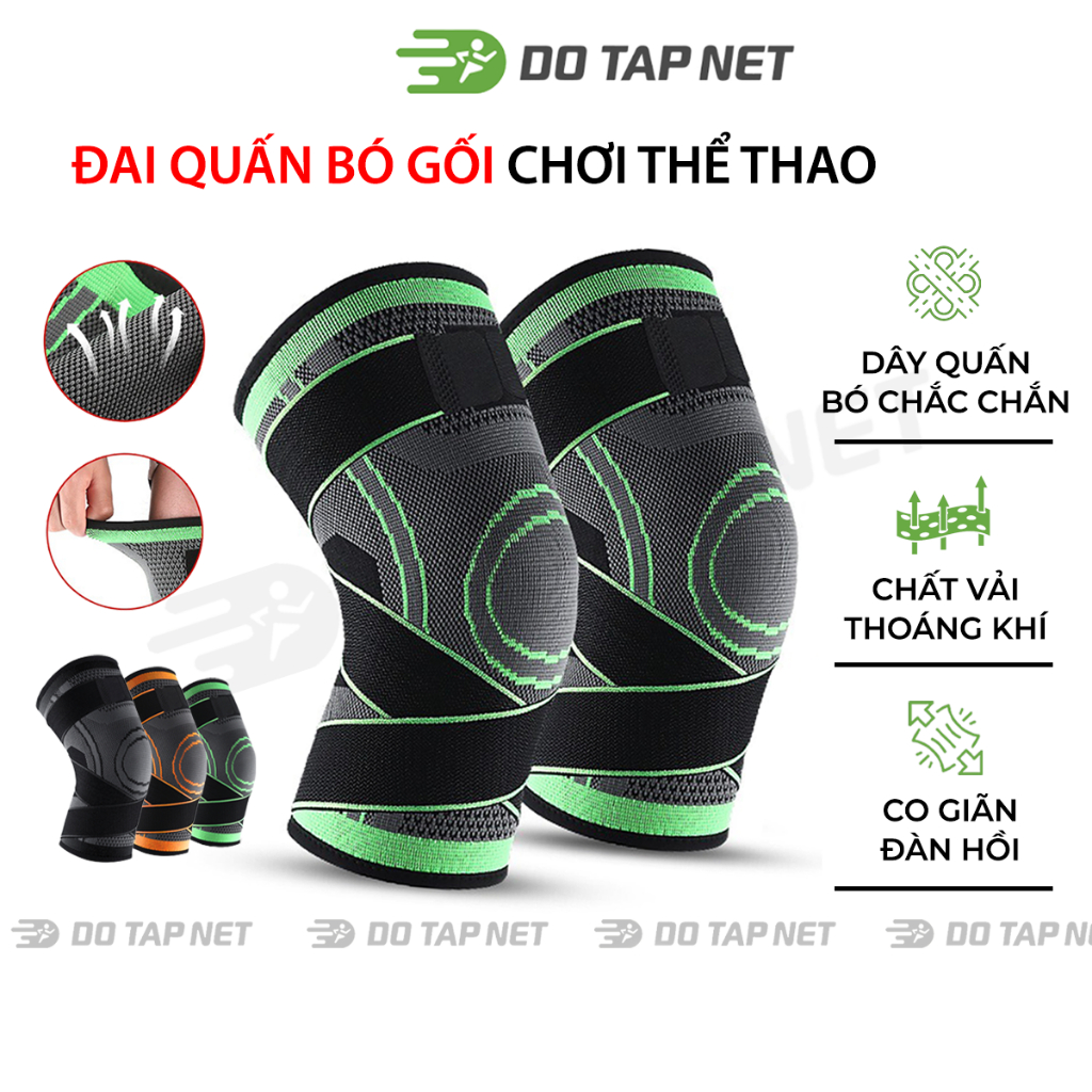 Đai Quấn Bảo Vệ Đầu Gối, Bó Gối Thoáng Khí, Đai Bảo Vệ Khớp Gối, Chơi Thể Thao, Vận Động