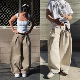 Quần Tây Ống Rộng Xếp Ly Reetro Oldschool Nam Nữ Chất Kaki Đứng Form Chống Nhăn