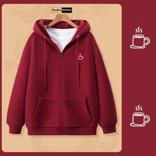 Áo Hoodie Zip THÊU, Áo Khoác Nam Nữ Unisex By PEABOO Mã HZ Youtiful Chất Nỉ Bông Form Rộng Mũ 2 Lớp