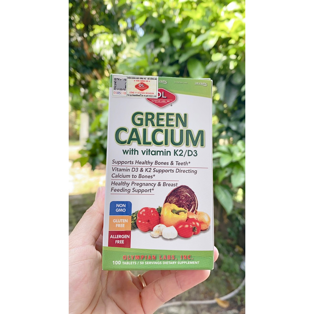 Canxi Hữu Cơ Green calcium (lọ 100 viên)