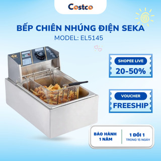 Bếp Chiên Nhúng Điện Seka Sunny 6L, 12l Inox Chiên Ngập Dầu Đồ Ăn Vặt Nhanh Chóng BH 12 Tháng