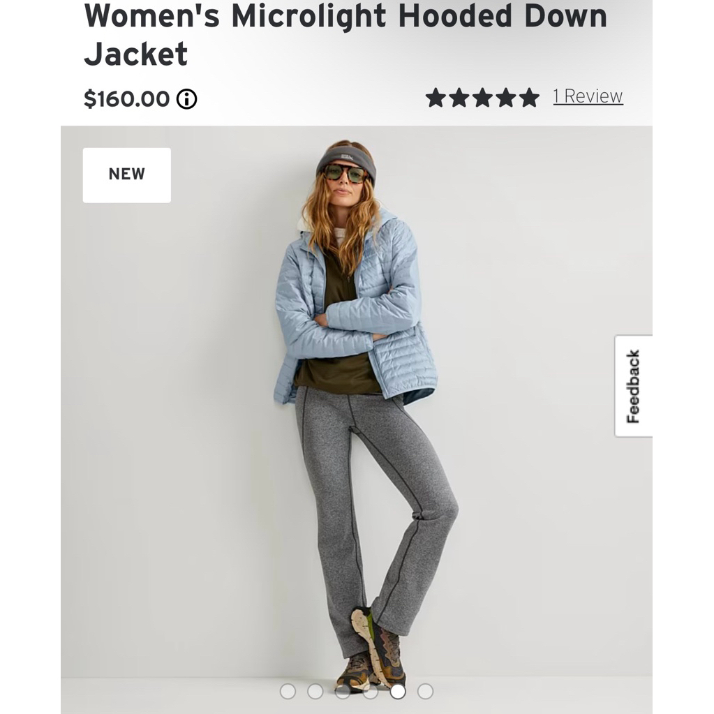 (Có Nón) Áo phao siêu nhẹ lông vũ Eddie Bauer Microlight cách nhiệt(-10•C kháng nước, áo khoác lông 