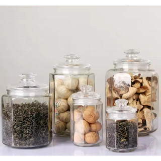 Hũ lọ thủy tinh đựng gia vị lục giác 1.5 lít Kèm Nắp Thủy Tinh