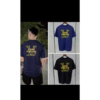 Áo Thun Cổ Tròn Chấm Hoa 4 Cánh Vàng,Áo Phong Tay Ngắn Nam Nữ Ngắn Tay Vải POLI Cho Hè 2025