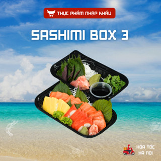  Sashimi Box 3: 200gr Cá Hồi Na Uy Tươi Sashimi  Gồm Da  1 Thanh Cá Trích Ép Trứng 