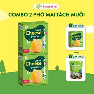 Set 2 hộp phô mai tách muối Mămmy dạng bột rắc cơm, cháo cho bé ăn dặm hỗ trợ tăng chiều cao, hộp 10 gói