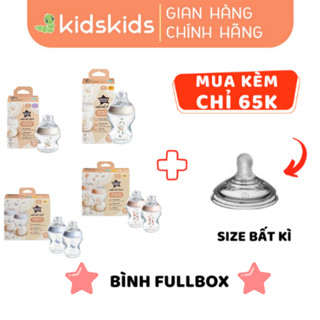  Bình sữa PP Hoạ Tiết Ty Siêu Mềm Tự Nhiên Tommee Tippee Natural Start Cho Bé Từ Sơ Sinh Được Mua Kèm Thêm 1 Núm 