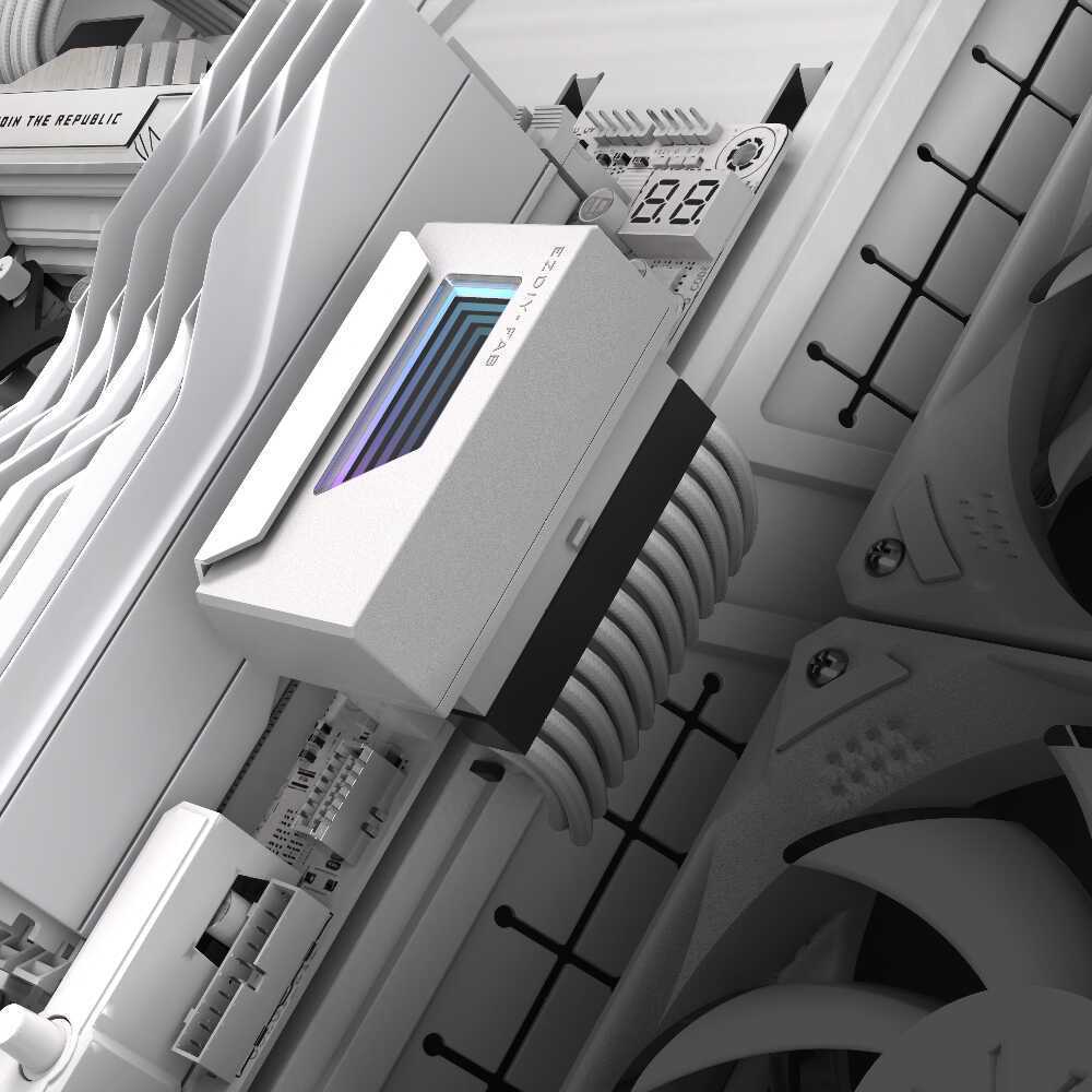 Đầu đảo góc EZDIY-FAB 180 độ cho 24pin Mainboard giúp che được toàn bộ dây nguồn - Led ARGB 5v