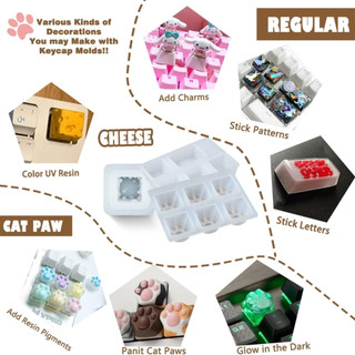 Khuôn Silicon Làm Keycap Bàn Phím Cơ, Khuôn Làm Keycap Resin Custom Đổ Keo Epoxy Resin
