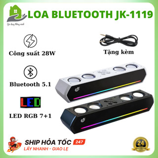 Loa Máy Tính Bluetooth JK-1119 Công Suất 28W, Bass Cực Mạnh, Led RGB, Pin Dùng 4-8h, BH 24 Tháng