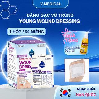 Combo 50 Băng gạc vô trùng Young Wound Dressing - Băng dán vết thương bảo vệ và hút dịch vết thương 