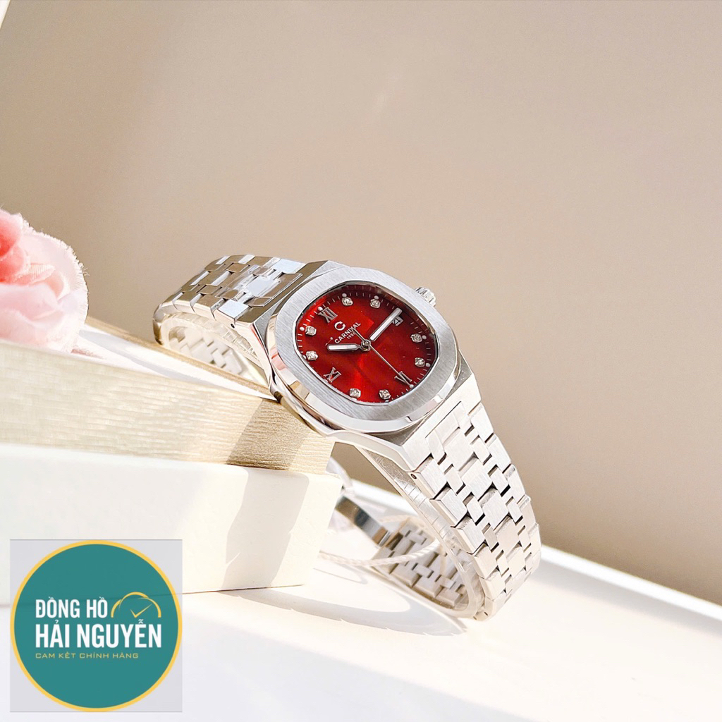 Đồng Hồ Carnival 8160L mặt khảm trai