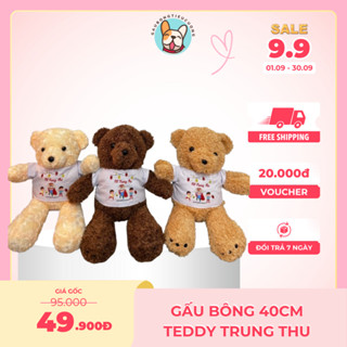   RẺ VÔ ĐỊCH  Gấu Bông Teddy Tết Trung Thu 40cm Thú Nhồi Bông Teddy Dịp Lễ Trung Thu Rước Đèn Cho Bé 
