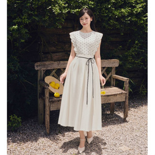 BEAUTEBYV - Chân váy xếp ly xoè nữ Florin (Tặng kèm dây đai rời)