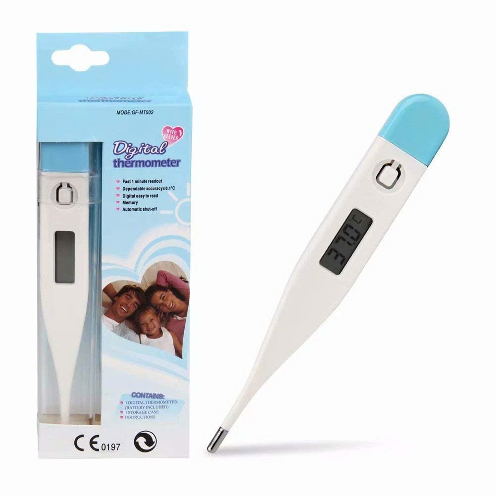 Nhiệt kế điện tử đo nhiệt độ cơ thể kẹp nách, an toàn, tiện lợi, có hộp bảo vệ