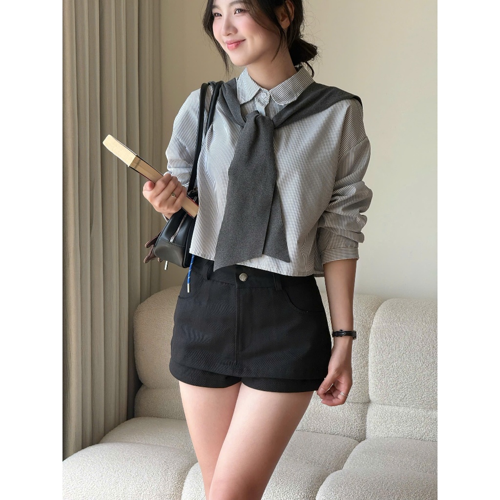 Quần Váy Kaki Chất Vải Jean Dày Dặn Dáng Ngắn Miho House | BigBuy360 - bigbuy360.vn