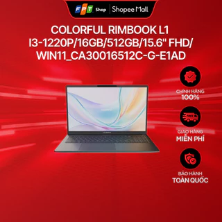 Laptop Colorful Rimbook L1 i3-1220P/16GB/512GB/15.6" FHD/Win11_CA30016512C-G-E1AD