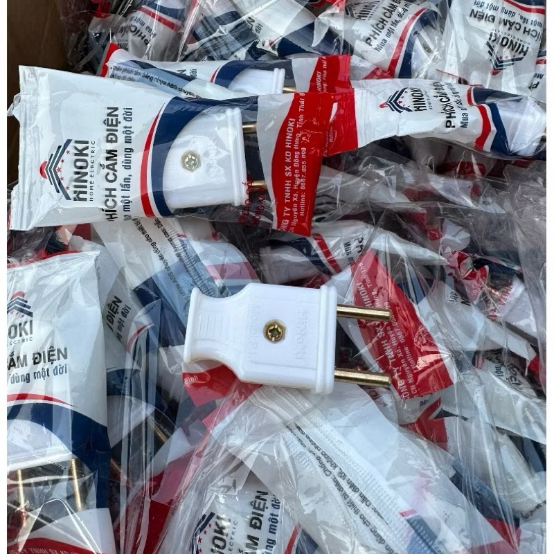 10 Phích cắm điện Chân Đồng hàng chịu tải 3000w - Phích cắm đực, phích cắm âm dương nhựa dầy chống b