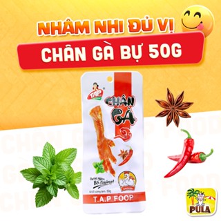  Combo Bự | Chân Gà Giòn Dai Bự Tiệm nhà Pula | Combo Snack Chân Gà T.A.P Food Cay Cay Ăn Liền 50 gram | Ngon Dễ Nghiện 