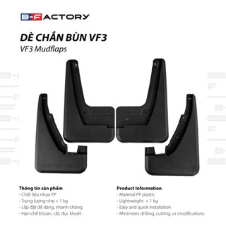  Dè chắn bùn cho xe Vinfast VF3 B-Factory- Giảm 90% bùn văng lên thân xe tay cầm mở cữa 