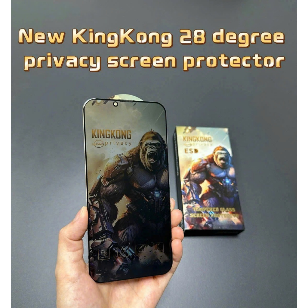 [Combo 10 cái (1 hộp) + giấy lau] Kính cường lực Oppo A77S chống nhìn trộm KINGKONG, Chống tĩnh điện
