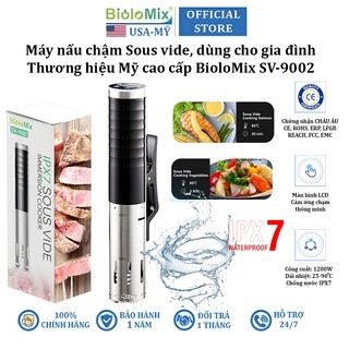 Máy nấu chậm sous vide dùng cho gia đình thương hiệu mỹ cao cấp biolomix sv-9002 - công suất 1200w - bảo hành 1 năm
