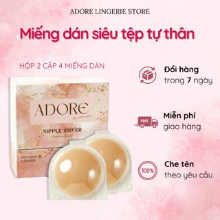  Hộp 4 Miếng Dán Ngực Siêu Tệp Màu Da ADORE Dán Tự Thân Bản Nâng Cấp 