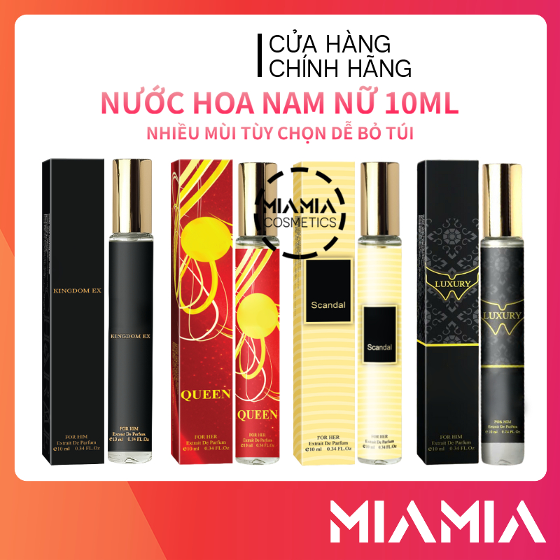 Nước Hoa Perfume Nam Nữ 10ml - Nước Hoa Chính Hãng Nhiều Mùi Hương Lâu 7- 12 Tiếng - Miamia