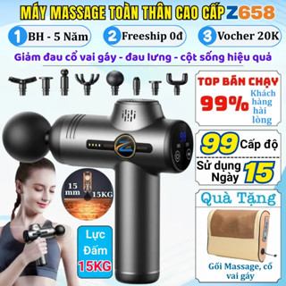 Máy Massage Cầm Tay Zlife Z658 Chính Hãng, 99 Cấp Độ, LED Hiển Thị, 8 Đầu Massage Chuyên Sâu