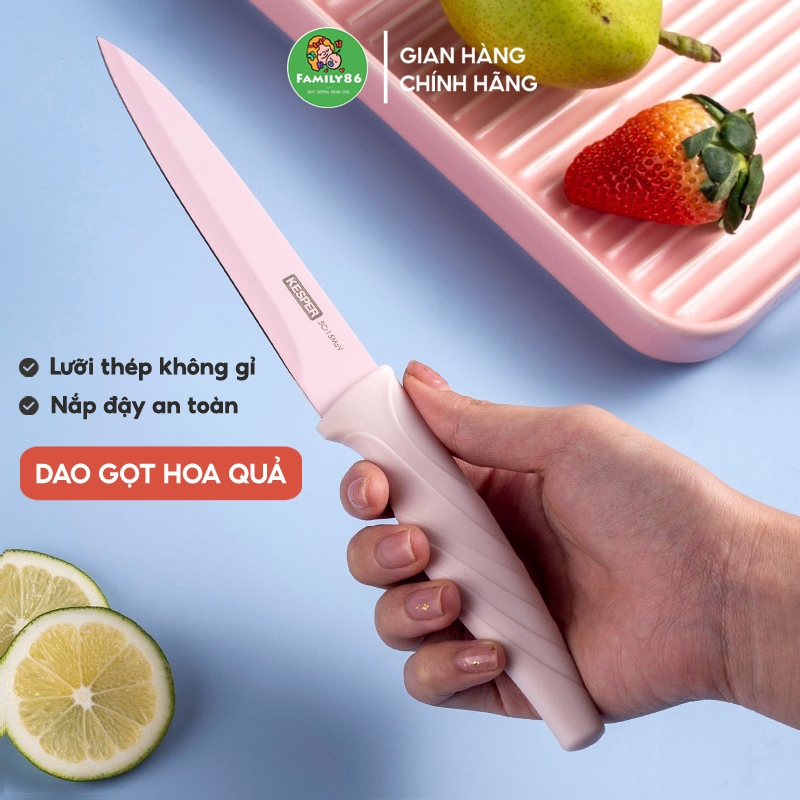 Dao Gọt Hoa Quả Lưỡi Thép Không Gỉ Có Nắp Đậy