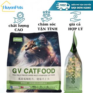   combo 3kg  Hạt cho mèo GV siêu toping protein 42% cám mèo thơm ngon trộn tôm thịt gà cá trích 