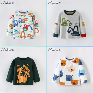 BST áo thun thu đông Malwee nhiều mẫu cho bé trai 2 - 7 tuổi LMT1 - Little Maven Chính Hãng 