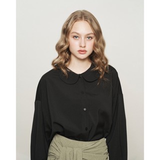 Áo sơ mi mặc thường ngày ALISON hoạ tiết, thiết kế lá cổ hình hoa KHÂU BY CQ