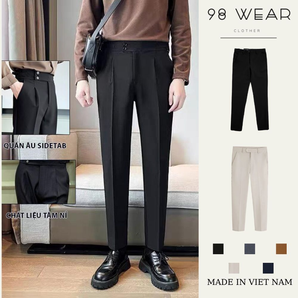 Quần âu baggy nam 98WEAR cạp cao , phong cách thời trang Hàn Quốc