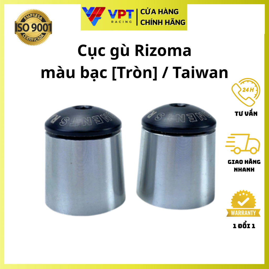 Cục gù tay lái | Gù ghi đông Yamaha, Suzuki tròn bạc chính hãng Rizoma CG-RZM