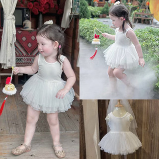   Hàng Chính Chủ_Loại 1  Váy Đầm Xoè Tutu Màu Trắng Cho Bé Siêu Xinh - Váy Trắng Sinh Nhật Cho Bé Gái 