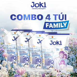 [MUA 2 TẶNG 2] Combo 4 Túi Nước Giặt Xả JOKI 2.2L Hương Thơm Dịu Nhẹ, Mềm Vải, An Toàn Cho Mẹ Và Bé