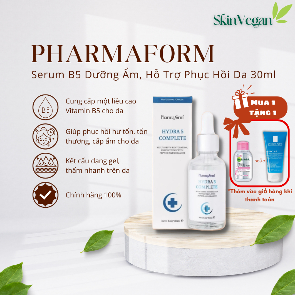 Serum Vitamin B5 Pharmaform Hydra 5 Complete Dưỡng Ẩm, Hỗ Trợ Phục Hồi Da 30ml